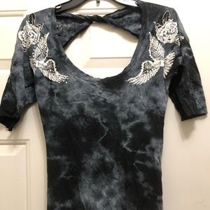 New *** Crash and Burn Live Free tye Dye open back